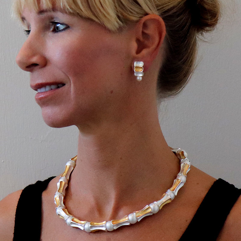 Bamboo Pearl Necklace -Timeless. Oliver Jewelry