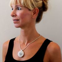 Serengeti Silver Necklace made in Sterling Silver with Citrine, White Topaz or Blue Topaz - view 2