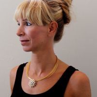 Sea Anemone Necklace made in Sterling Silver - view 2