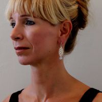 Serengeti Blue Topaz Earrings made in Sterling Silver with Blue Topaz - view 2