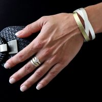 Braided Ribbon Bracelet made in Sterling Silver - view 2