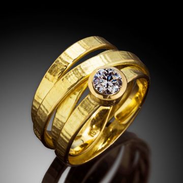 Wrapped In Gold Diamond Ring
