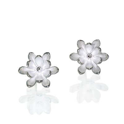 Flower Earring Studs (Sterling Silver Earring Studs)