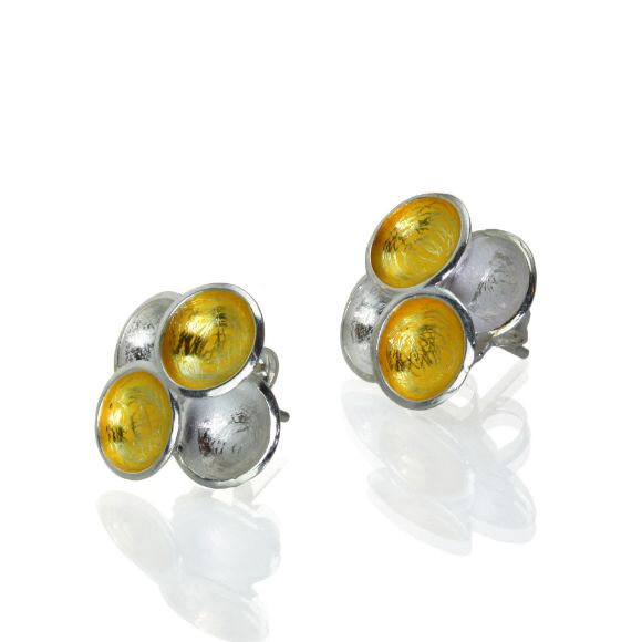 Grape Stud Silver Earrings