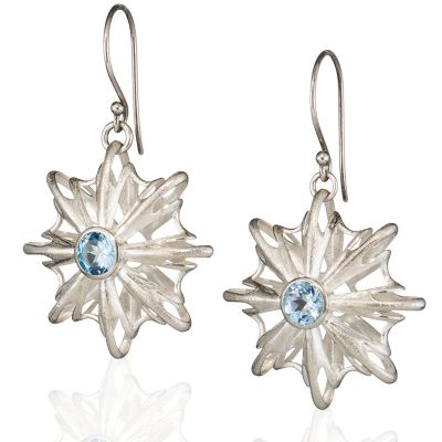 Picture of Snow Flake Drop Earrings