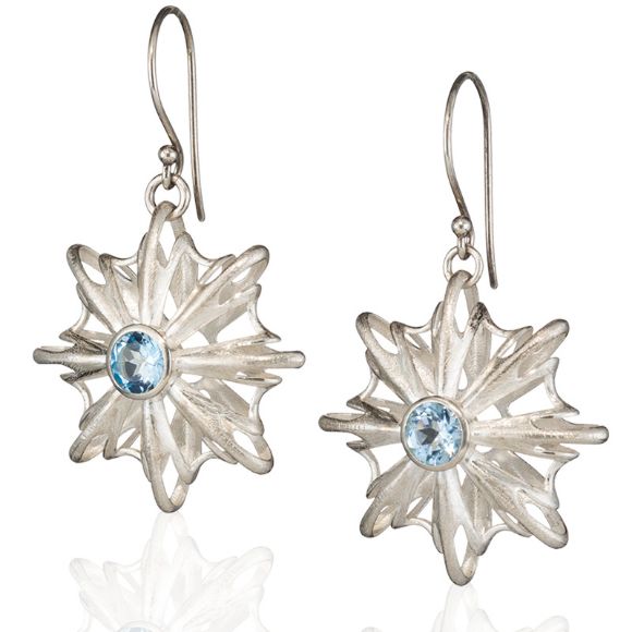 Picture of Snow Flake Drop Earrings