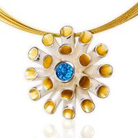 Sea Anemone Necklace made in Sterling Silver