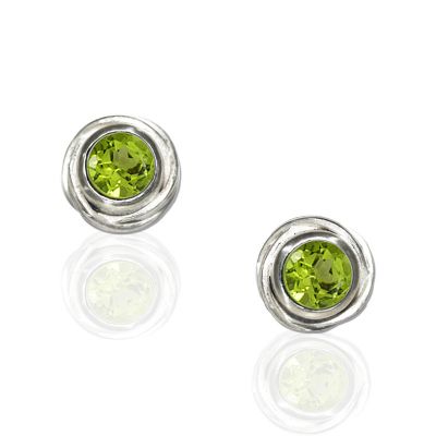 Picture of Rose Stud Silver Earrings