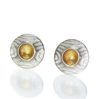 Volcano Stud Silver Earrings made in Sterling Silver