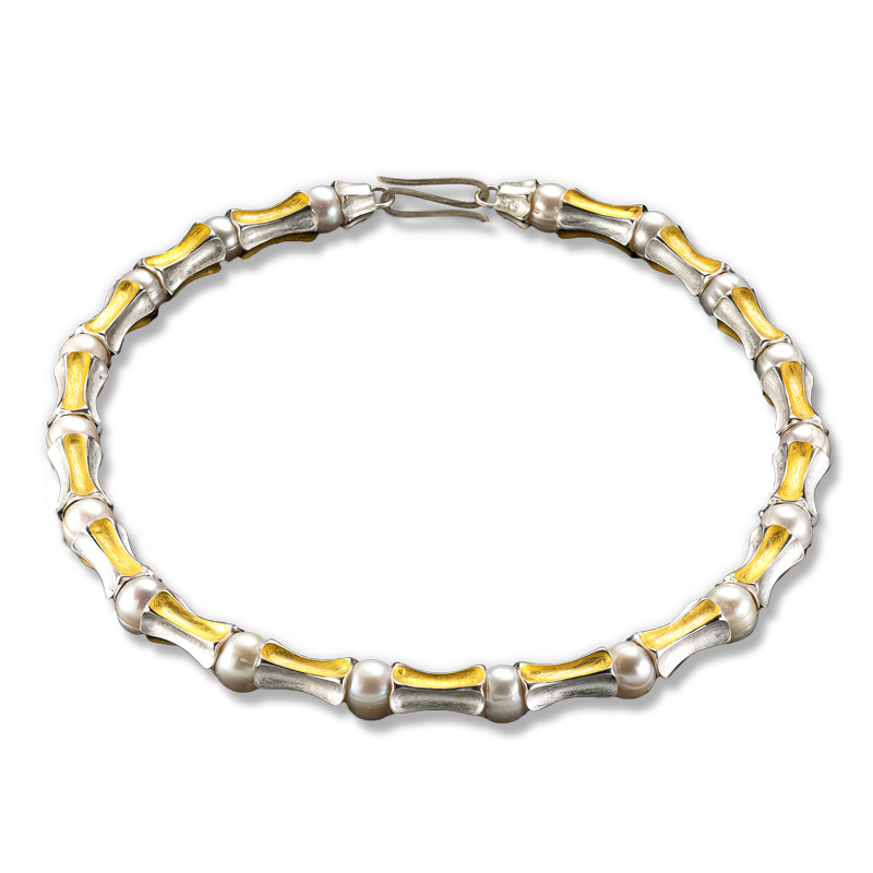 Bamboo Pearl Necklace Timeless. Oliver Jewelry