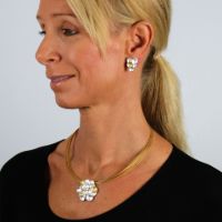 Cascading Grape Stud Earrings made in Sterling Silver - view 2