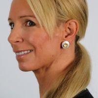 Volcano Stud Silver Earrings made in Sterling Silver - view 2
