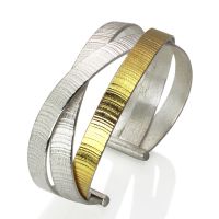 Braided Ribbon Bracelet made in Sterling Silver