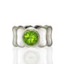 Bamboo Silver Peridot Ring, Unique Rings, Artisian Rings, Handmade Silver Rings, Sterling Silver Rings, Oliver Schnoor Handmade Jewelry