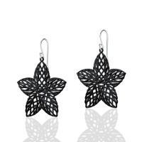 Star Earrings made in Nylon (3D Printed) and Gold-Plated Sterling Silver