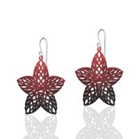 Star Earrings made in Nylon (3D Printed) and Gold-Plated Sterling Silver - view 4