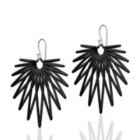 Big Angel Earrings made in Nylon (3D Printed) and Sterling Silver - view 2