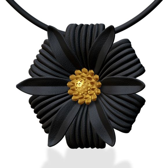 Dahlia Pendant Gold