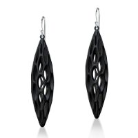Pinecone Earrings made in Nylon (3D Printed) and Sterling Silver