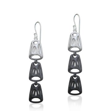 Triple Cellular Earrings