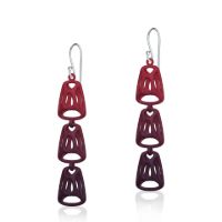 Triple Cellular Earrings made in Nylon (3D Printed) and Sterling Silver - view 3