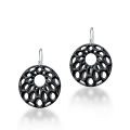 Pinecone Donut Earrings made in Nylon (3D Printed) and Sterling Silver - view 2