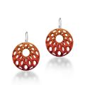 Pinecone Donut Earrings made in Nylon (3D Printed) and Sterling Silver