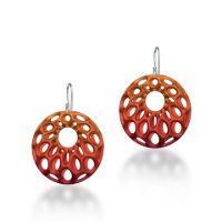 Pinecone Donut Earrings made in Nylon (3D Printed) and Sterling Silver