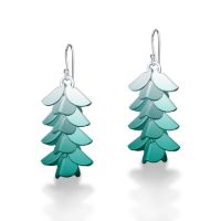 Hopflower Earrings made in Nylon (3D Printed) and Sterling Silver - view 2