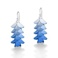 Hopflower Earrings made in Nylon (3D Printed) and Sterling Silver - view 3