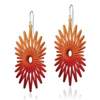 Twin Angel Earrings made in Nylon (3D Printed) and Sterling Silver - view 5