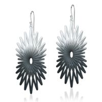 Twin Angel Earrings made in Nylon (3D Printed) and Sterling Silver