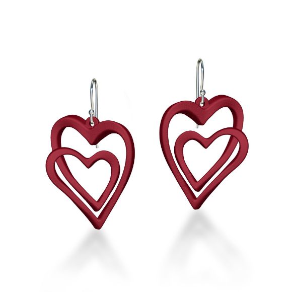 Picture of Big Infinity Heart Earrings