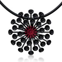 Allium Pendant made in Nylon (3D Printed) and Sterling Silver