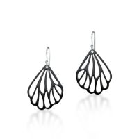 Butterfly Dangle Earrings made in Nylon (3D Printed) and Sterling Silver