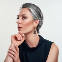 Guitar Earrings made in Nylon (3D Printed) and Sterling Silver - view 2