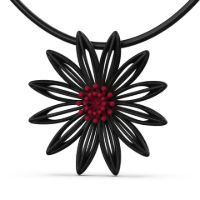 Clematis Pendant made in Nylon (3D Printed) and Sterling Silver - view 2