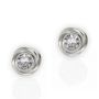 Picture of Rose Stud Silver Earrings