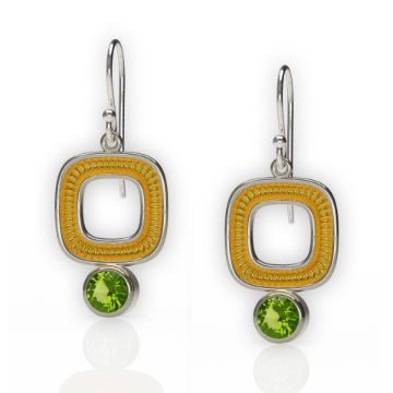 Dunes Square Silver Dangles