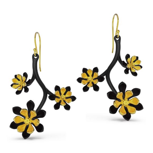 Picture of Gold Cherry Blossom Earrings