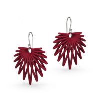 Angel Earrings made in Nylon (3D Printed) and Sterling Silver - view 3