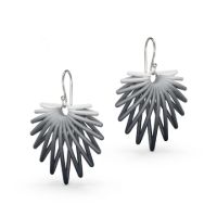 Angel Earrings made in Nylon (3D Printed) and Sterling Silver - view 4