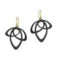 Dancing Leaves Earrings made in Nylon (3D Printed) and Sterling Silver