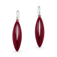 Seedpod Earrings made in Nylon (3D Printed) and Sterling Silver - view 5