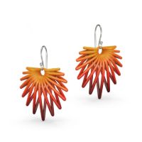 Angel Earrings made in Nylon (3D Printed) and Sterling Silver - view 5