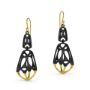 Picture of Gold Double Cellular Earrings 