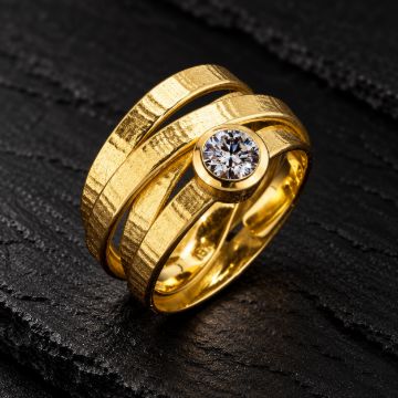 Wrapped In Gold Diamond Ring made in 18K Gold with Diamond