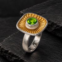 Dunes Square Ring made in Sterling Silver - view 3