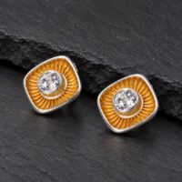Dunes Stud Silver Earrings made in Sterling Silver - view 3