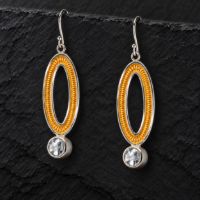 Dunes Dangle Silver Earrings made in Sterling Silver - view 4